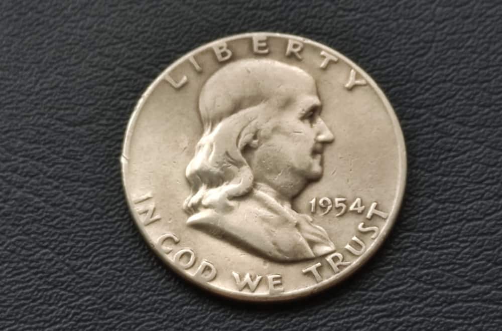 PQ Gem Uncirculated 1954 D Franklin Half Silver Dollar ICG MS65 FBL American Coin, Graded in Holder