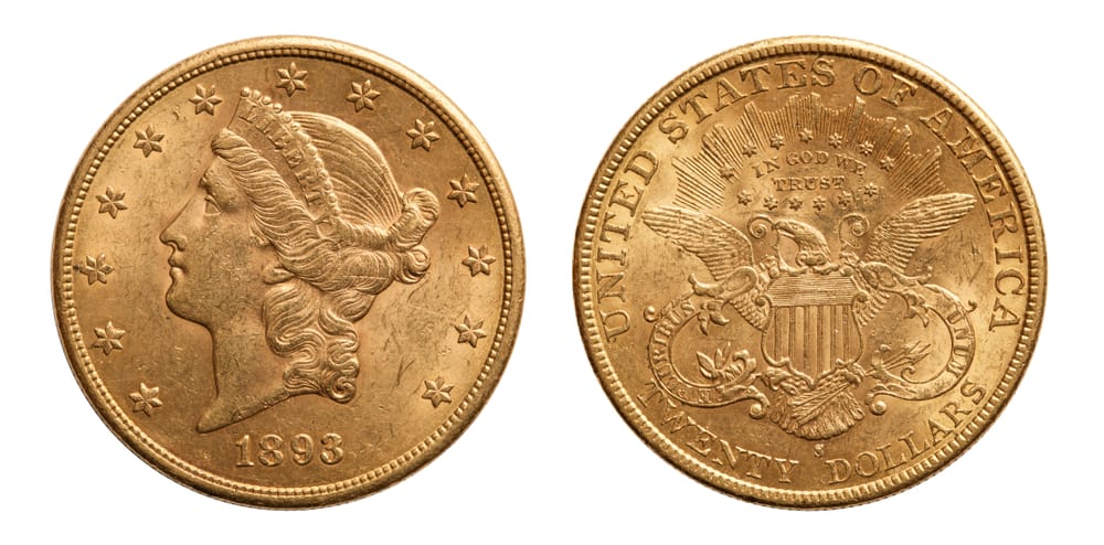 ONE PIECE of 20 US dollars gold. According to price.