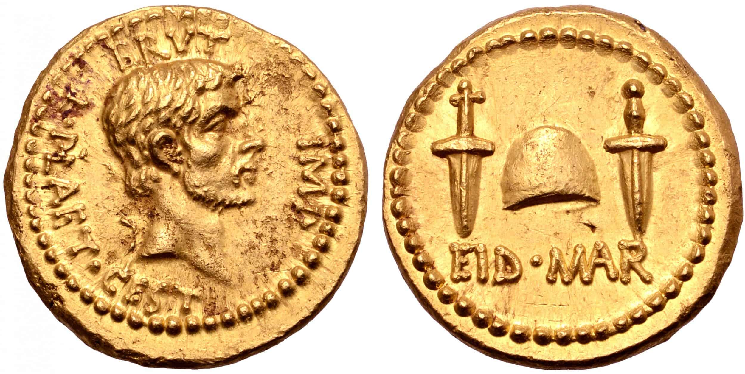 Servilius Caepio (M. Junuis) Brutus AV Aureus, Ancient Rome