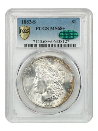 1882-S $1 PCGSCAC MS68+ Tied for Finest! - Morgan Silver Dollar