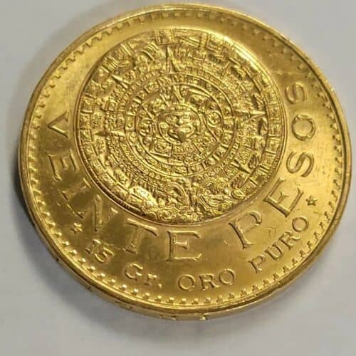 1959 Mexican Veinte Pesos - Superb GEM BU GOLD Coin - PQ!