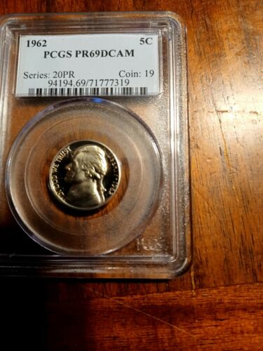 1962 Proof 5c Jefferson Nickel PCGS PR69DCAM FINEST THERE IS! VERY RARE COIN!!!