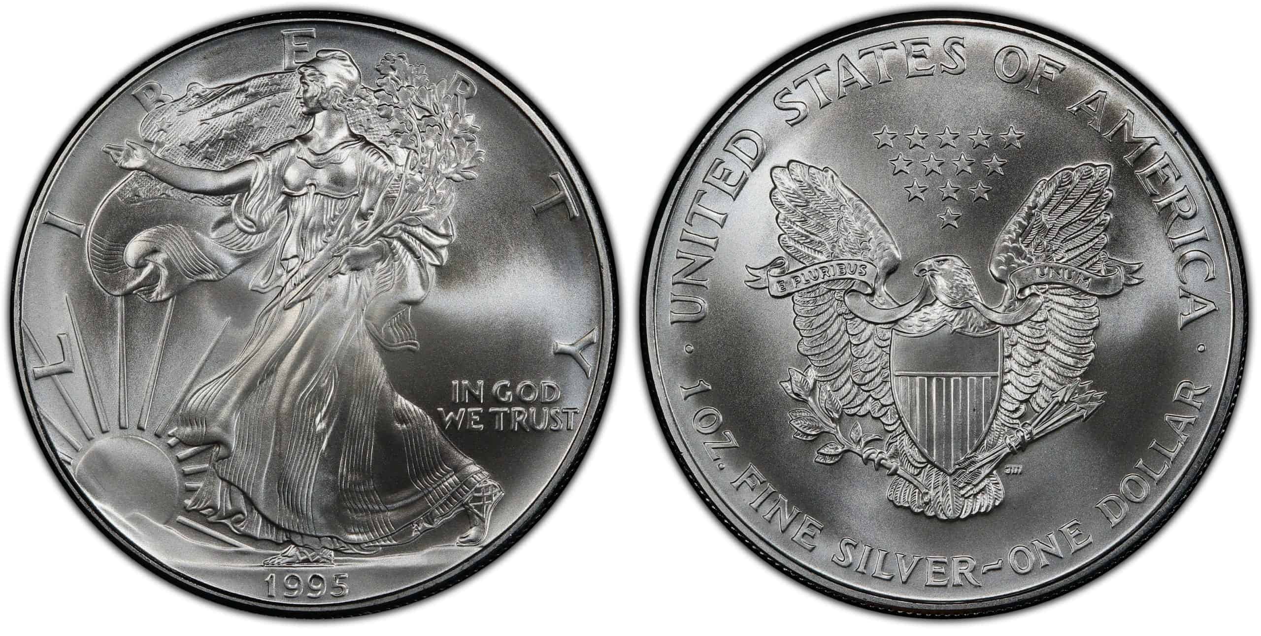 1995 Silver Eagle $1 NGC MS70 - American Eagle Silver Dollar ASE
