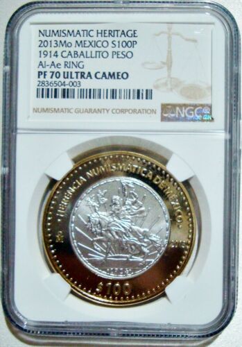 2013 100 Pesos - Herencia Numismatica El Caballito ¡¡ PF-70 ¡¡- Only 100 Coins