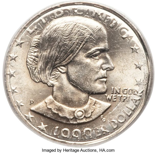 1999-P Susan B. Anthony Dollar Struck on Georgia Quarter, PCGS MS64